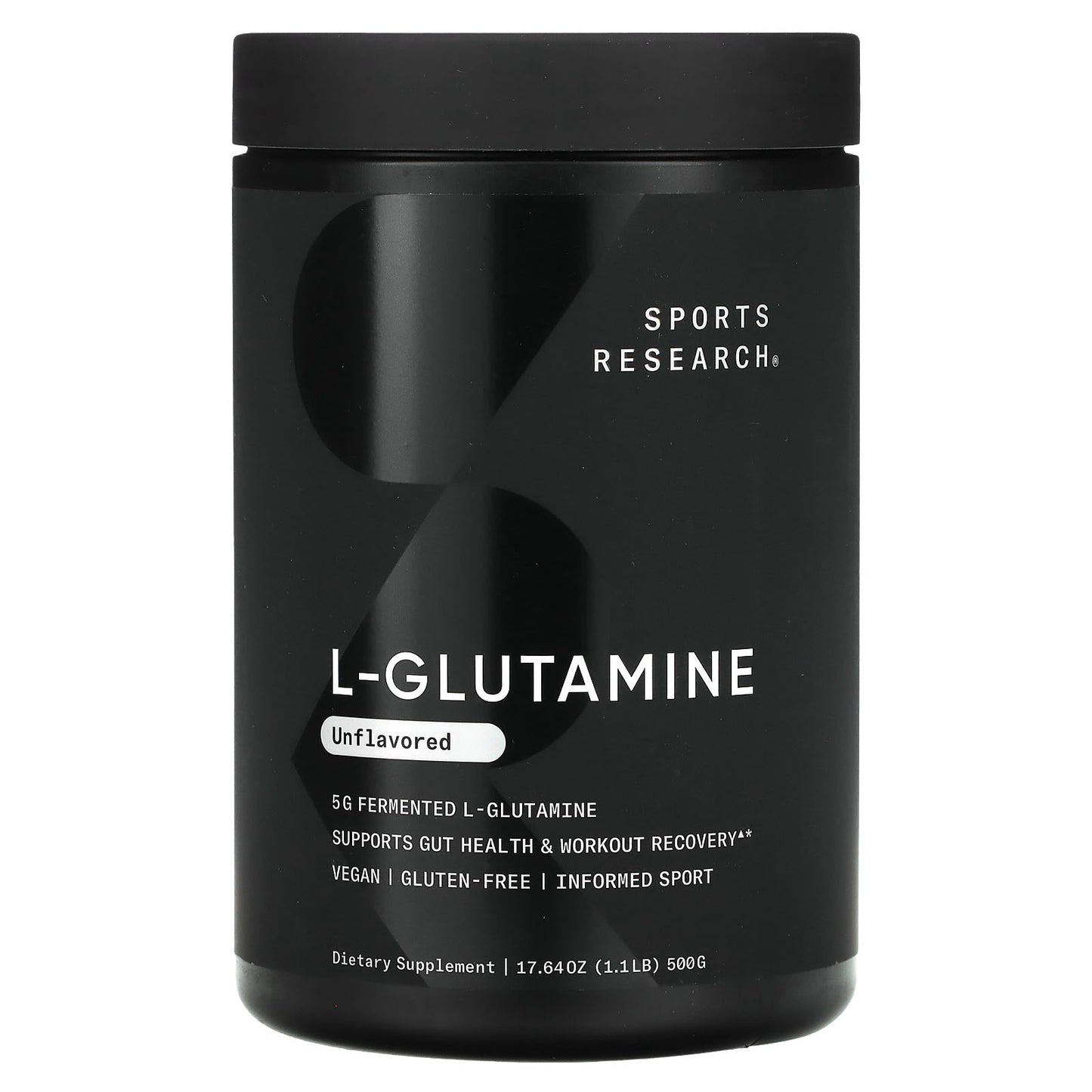 Sports Research, L-Glutamine, Unflavored, 1.1 lbs (500 g) - Image 1