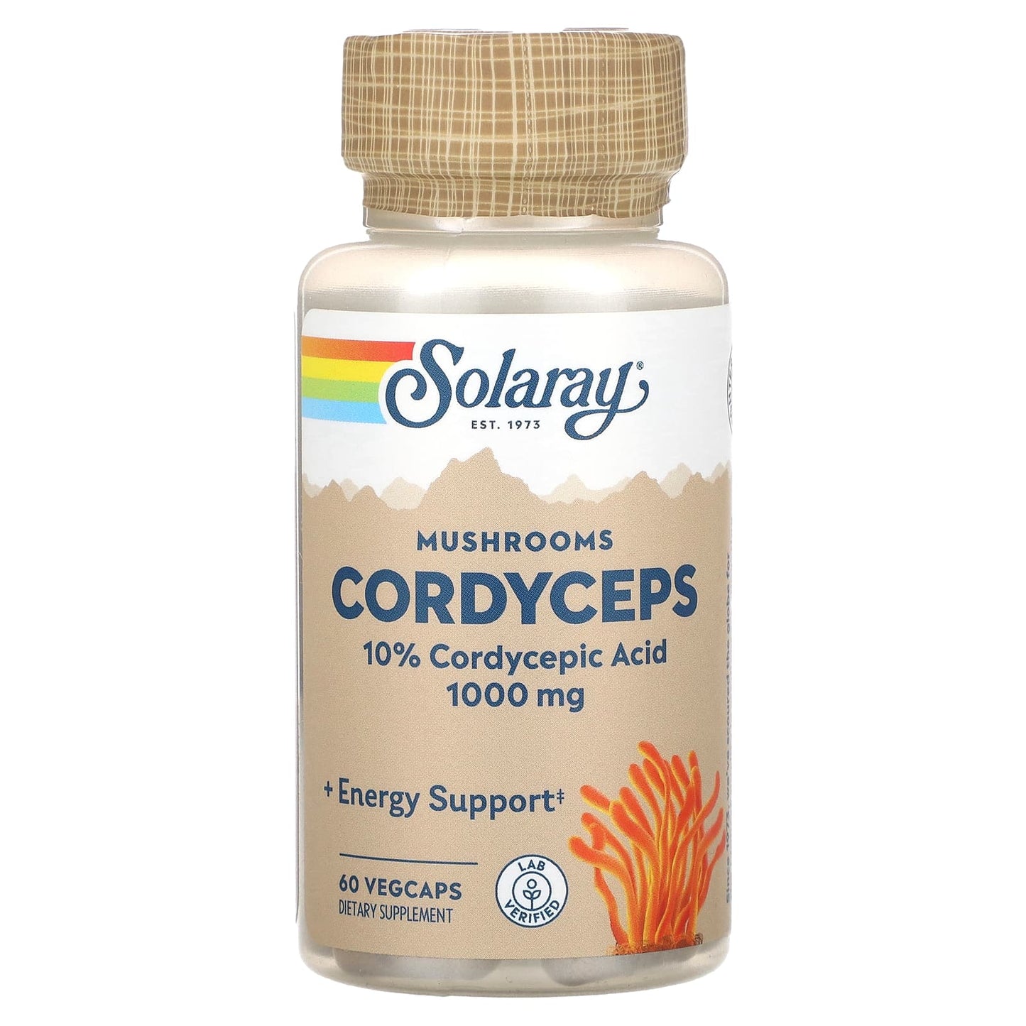 Solaray, Mushrooms, Cordyceps, 60 VegCaps - Image 1