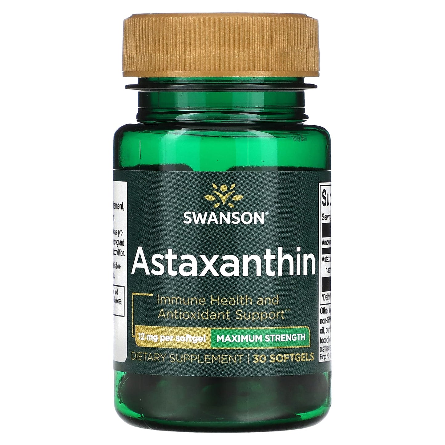 Swanson, Astaxanthin, Maximum Strength, 12 mg, 30 Softgels - Image 1