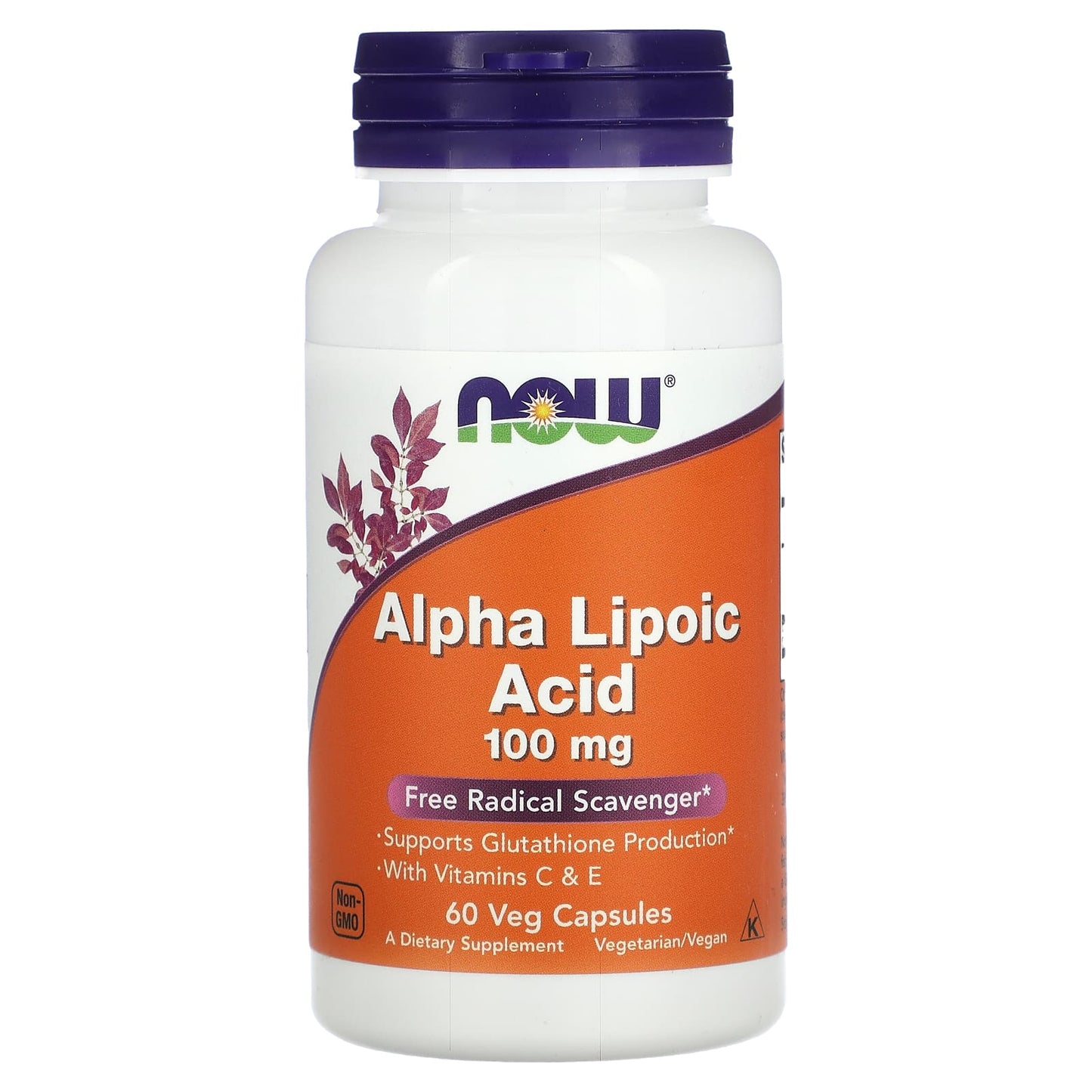 NOW Foods, Alpha Lipoic Acid, 100 mg, 60 Veg Capsules - Image 1