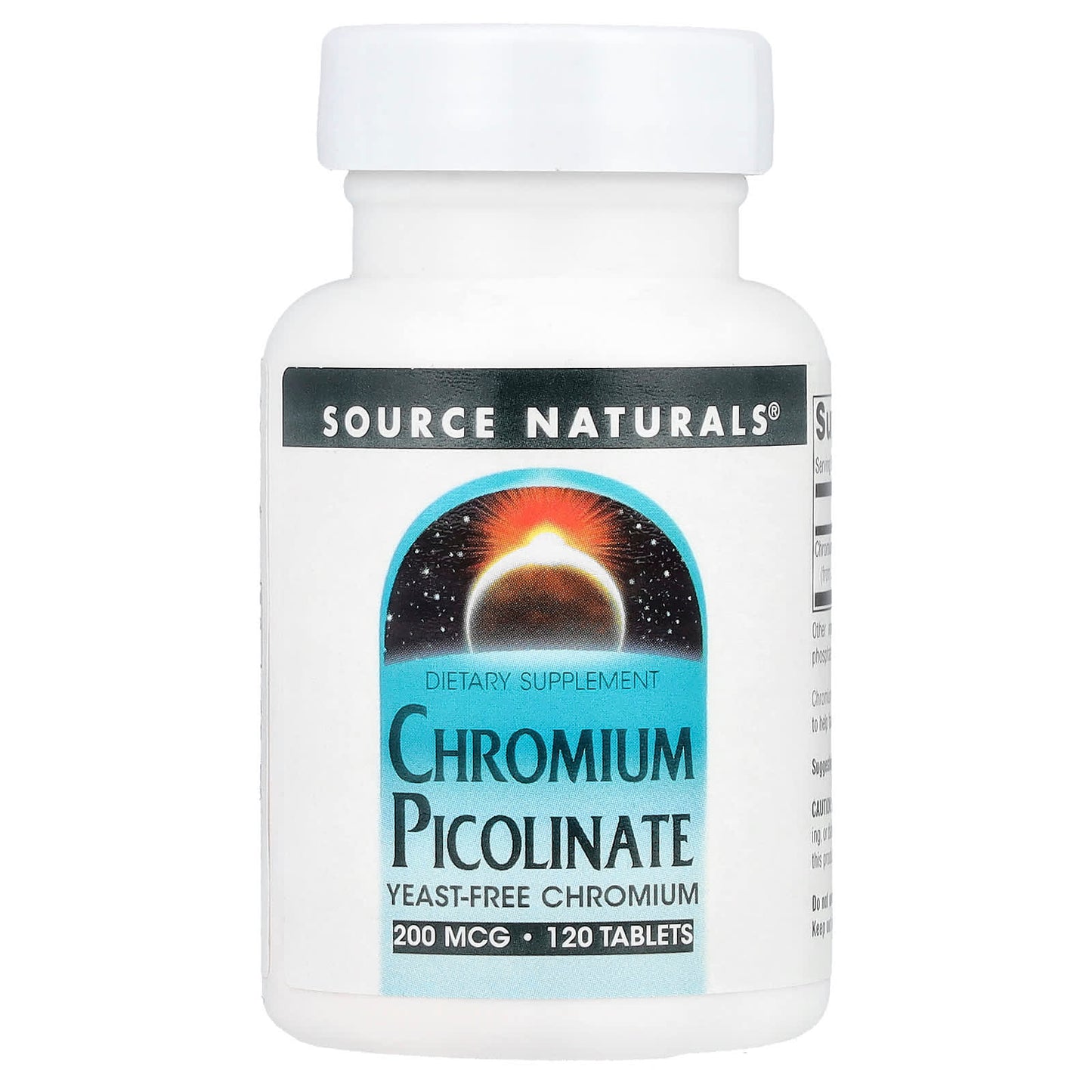 Source Naturals, Chromium Picolinate , 200 mcg, 120 Tablets - Image 1