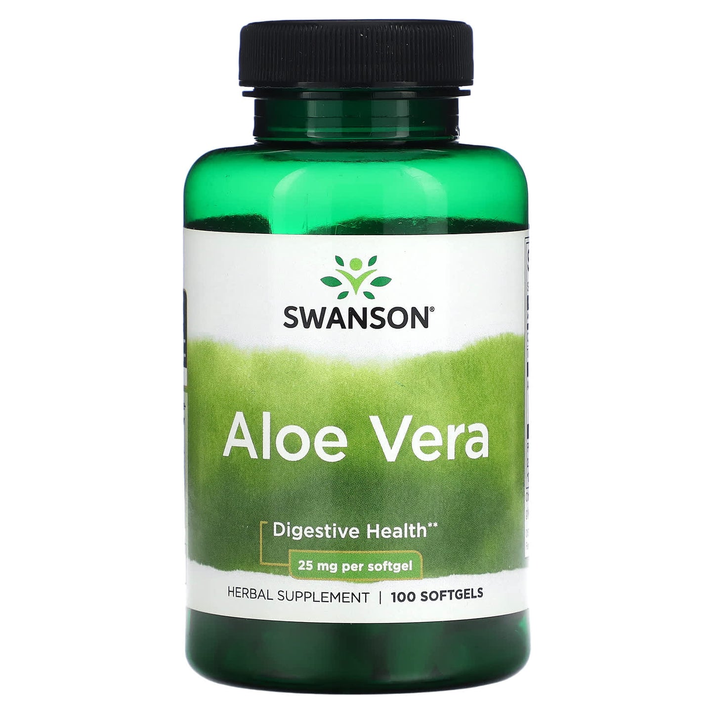 Swanson, Aloe Vera, 25 mg, 100 Softgels - Image 1