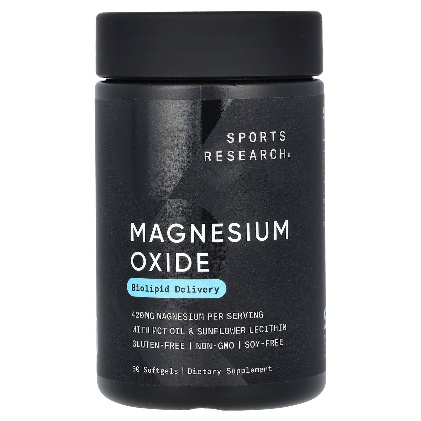 Sports Research, Magnesium Oxide, 420 mg, 90 Softgels - Image 1