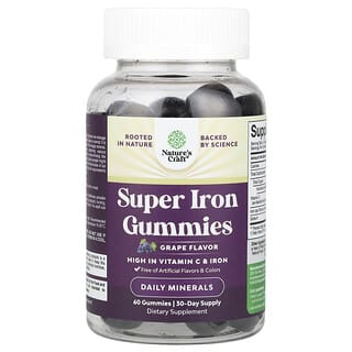 Super Iron Gummies by Nature's Craft - Grape Flavor, 60 Gummies
