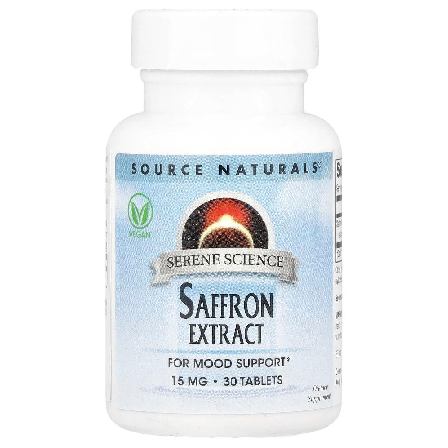 Source Naturals, Saffron Extract , 15 mg, 30 Tablets - Image 1