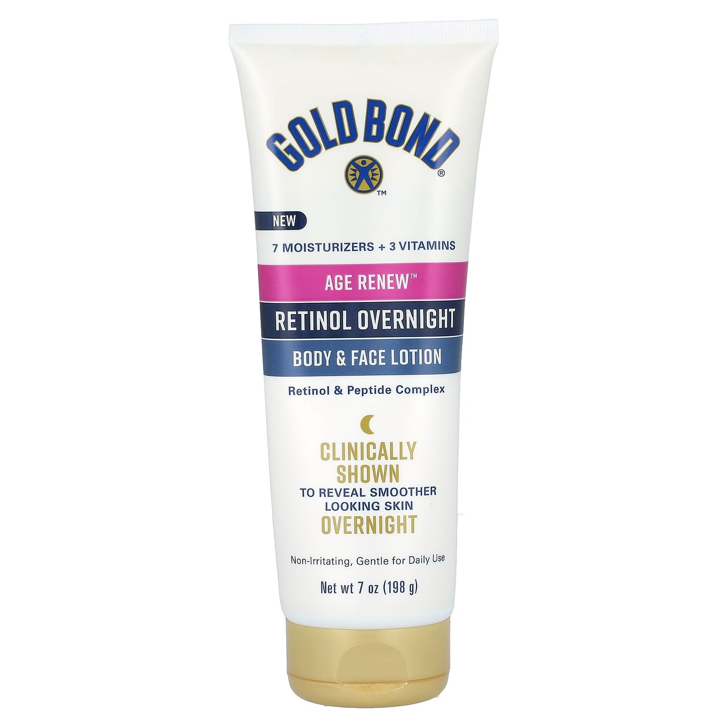 Gold Bond Age Renew Retinol Overnight Body & Face Lotion, 7 oz (198 g) - Image 1