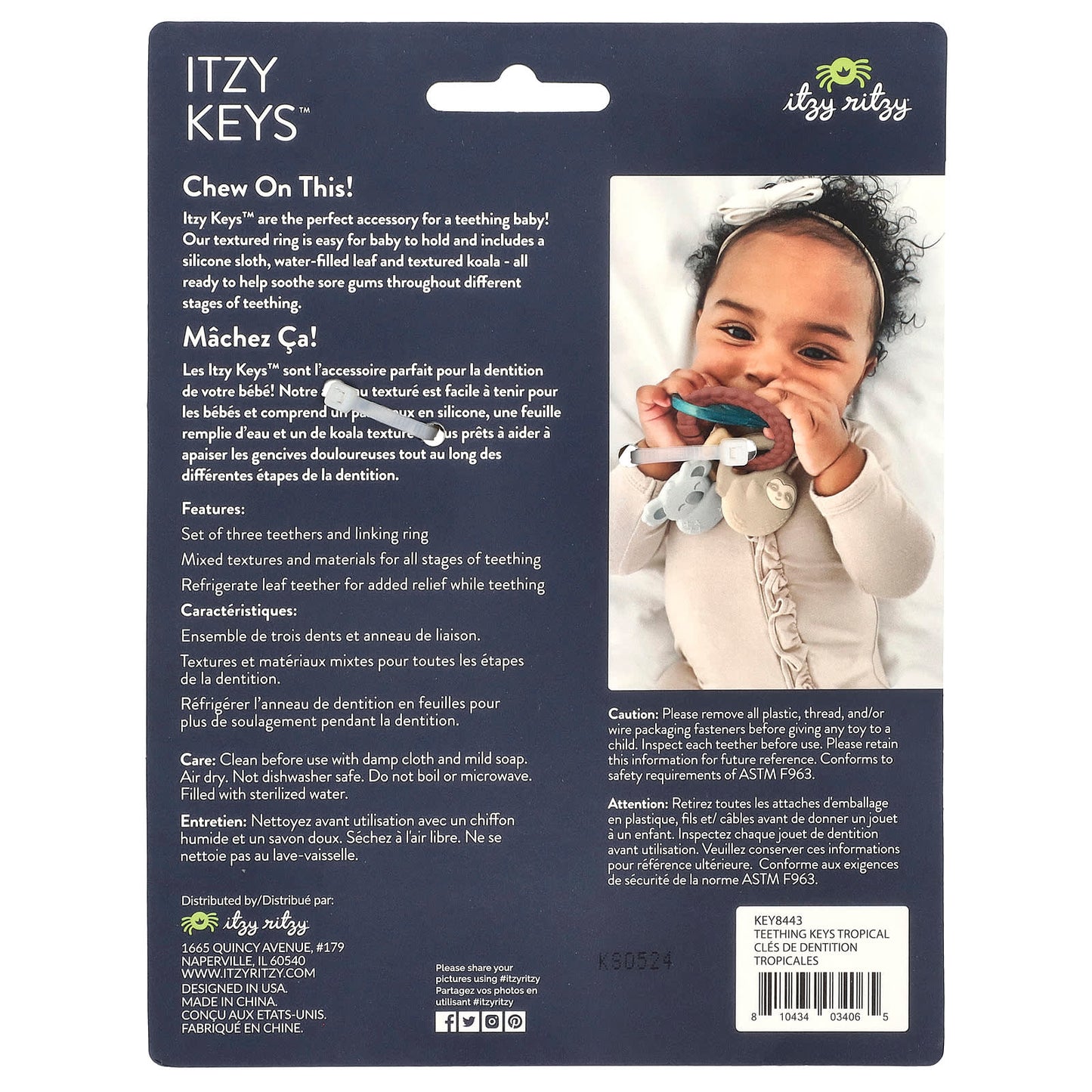 Tropical Teething Keys for 3+ Month Babies by Itzy Ritzy - Image 2