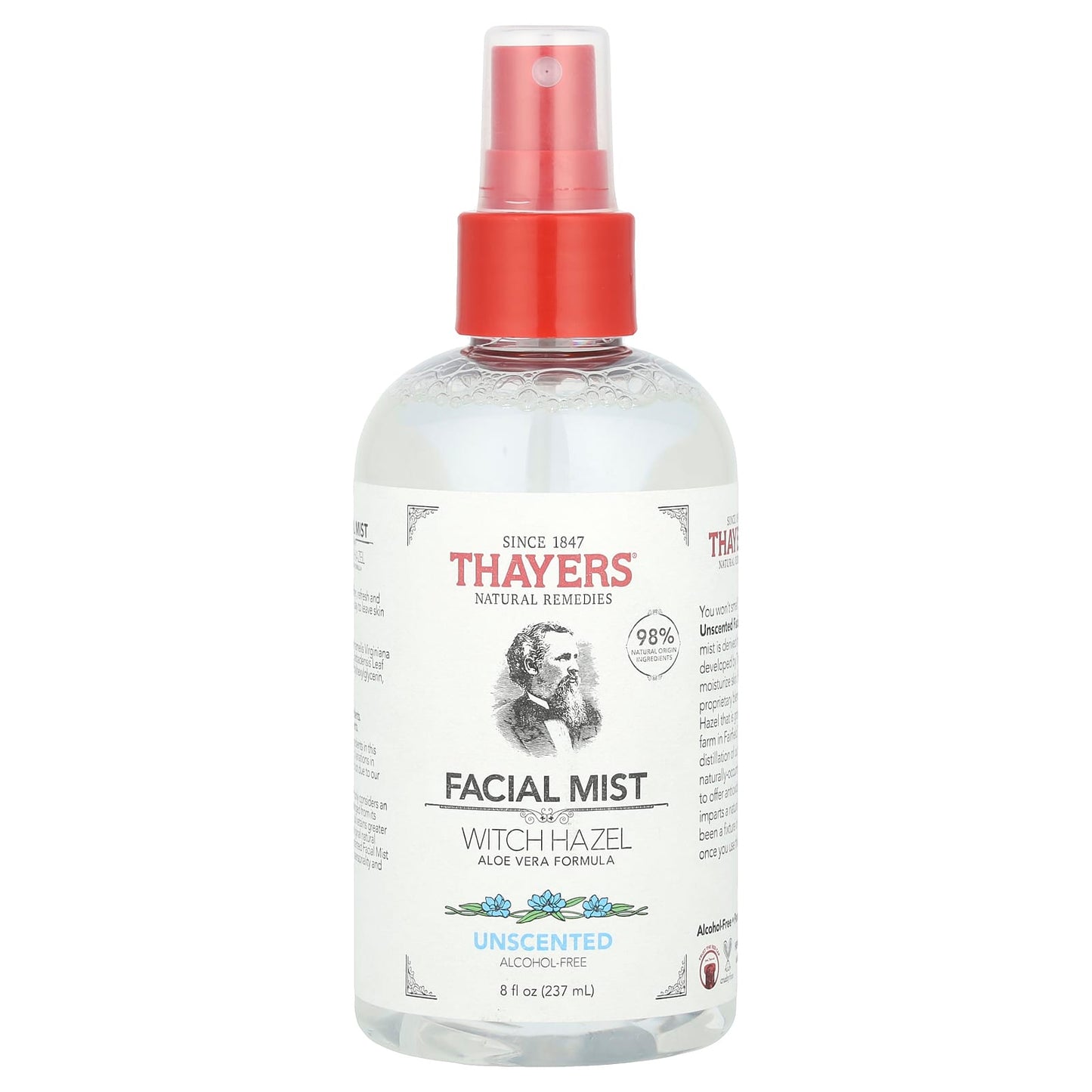 Thayers, Witch Hazel Facial Mist, Alcohol-Free, Unscented, 8 fl oz (237 ml) - Image 1