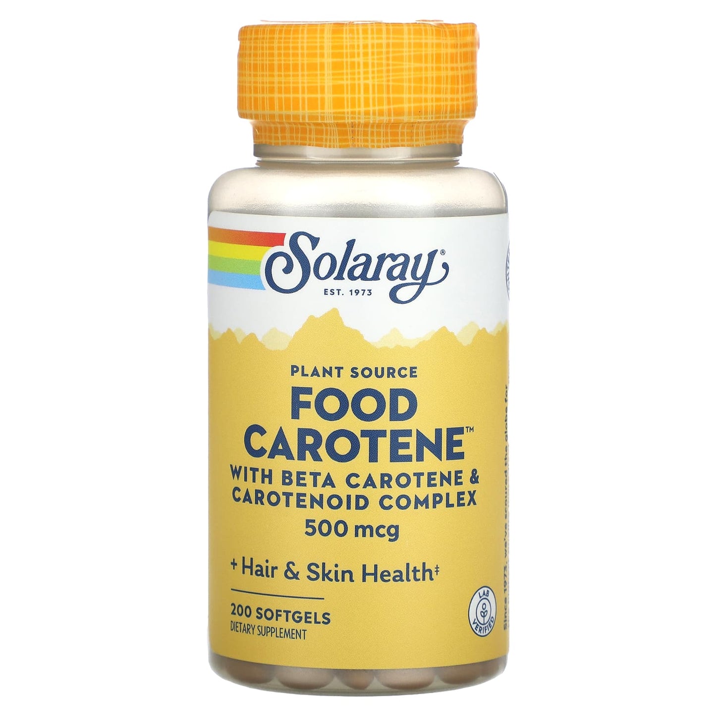 Solaray, Plant Source Food Carotene, 200 Softgels - Image 1