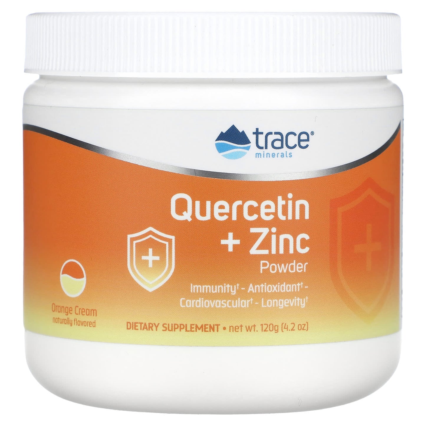 Trace, Quercetin + Zinc Powder, Orange Cream, 4.2 oz (120 g) - Image 1