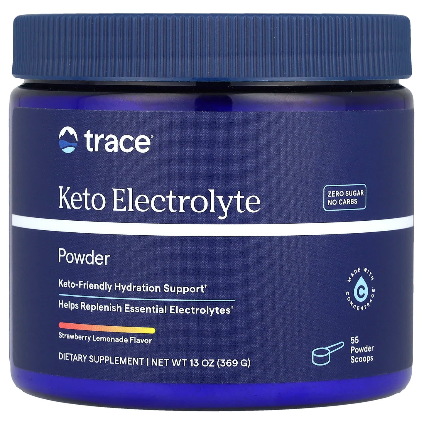 Trace, Keto Electrolyte Powder, Strawberry Lemonade, 13 oz (369 g) - Image 1