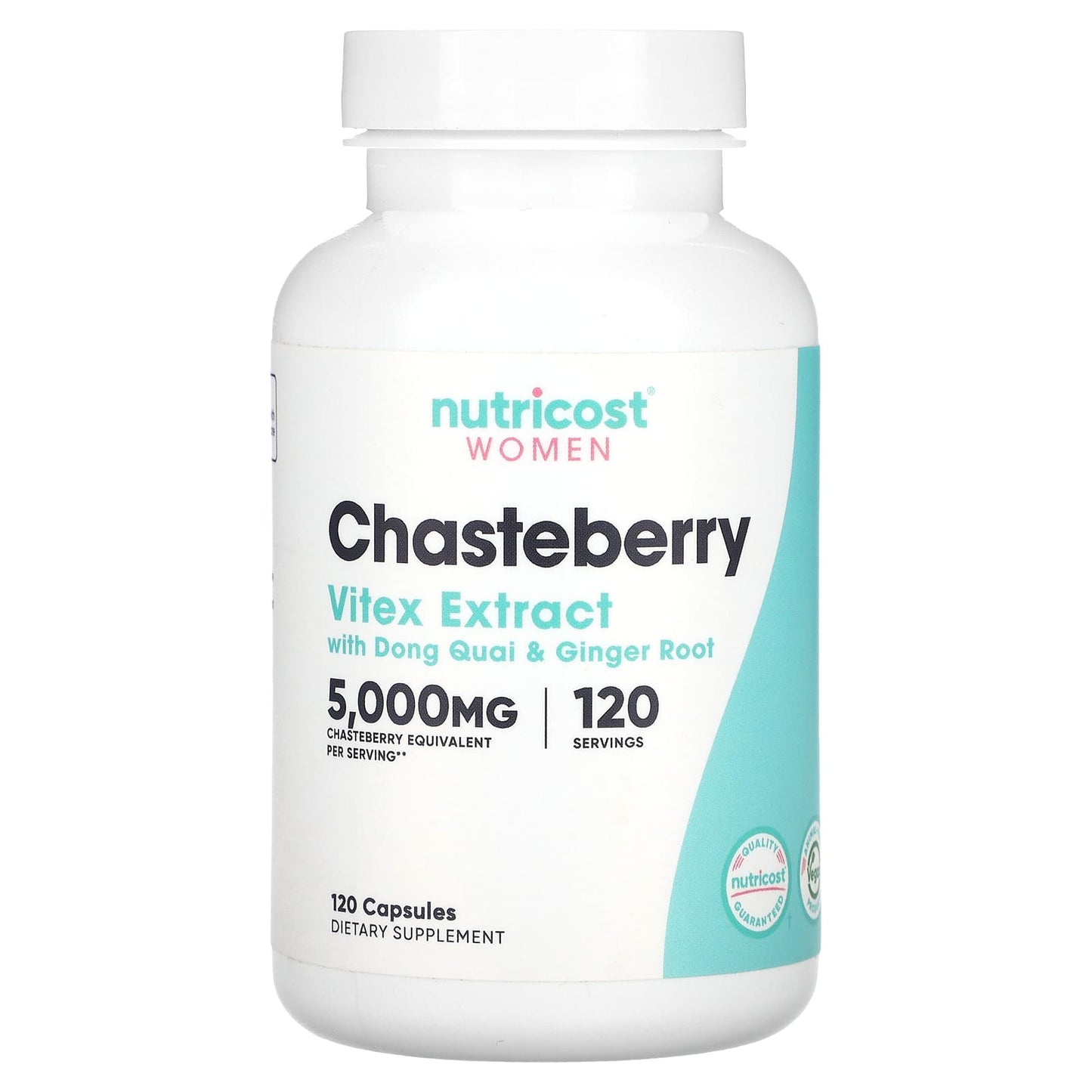 Nutricost, Women, Chasteberry with Dong Quai & Ginger Root, 5,000 mg, 120 Capsules - Image 1