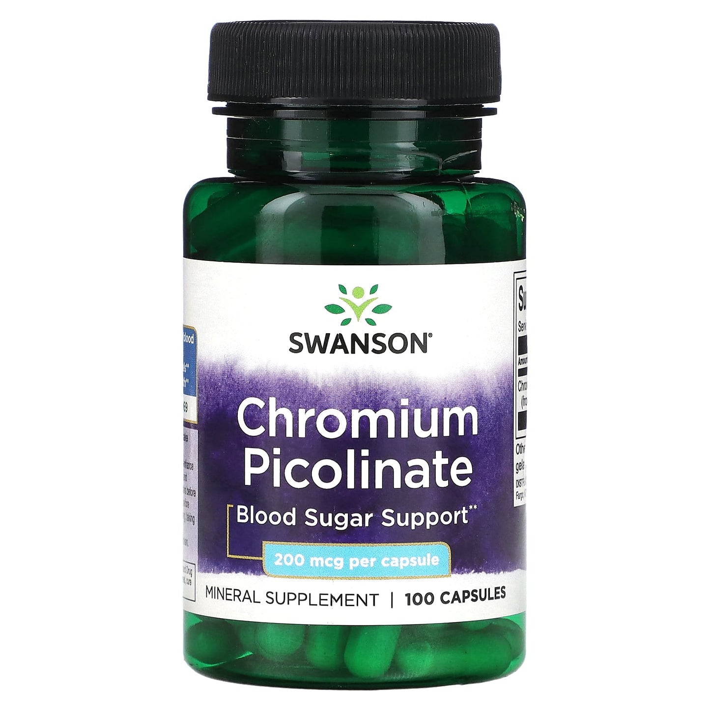 Swanson, Chromium Picolinate, 200 mcg, 100 Capsules - Image 1