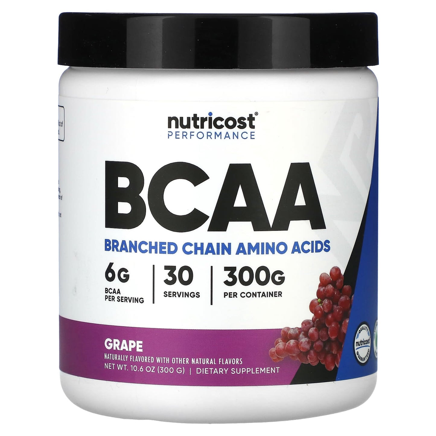 Nutricost, Performance, BCAA, Grape, 10.6 oz (300 g) - Image 1