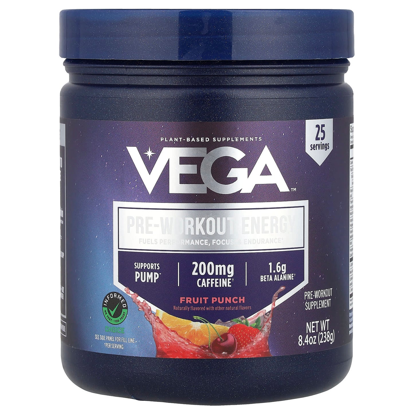 Vega, Pre-Workout Energy, Fruit Punch, 8.4 oz (238 g) - Image 1