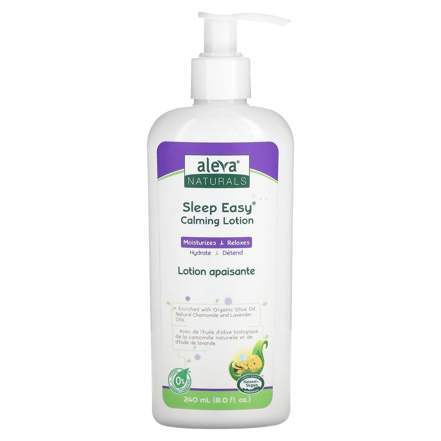 Aleva Naturals Sleep Easy Calming Lotion for Babies - 8 fl oz (240 ml) - Image 1