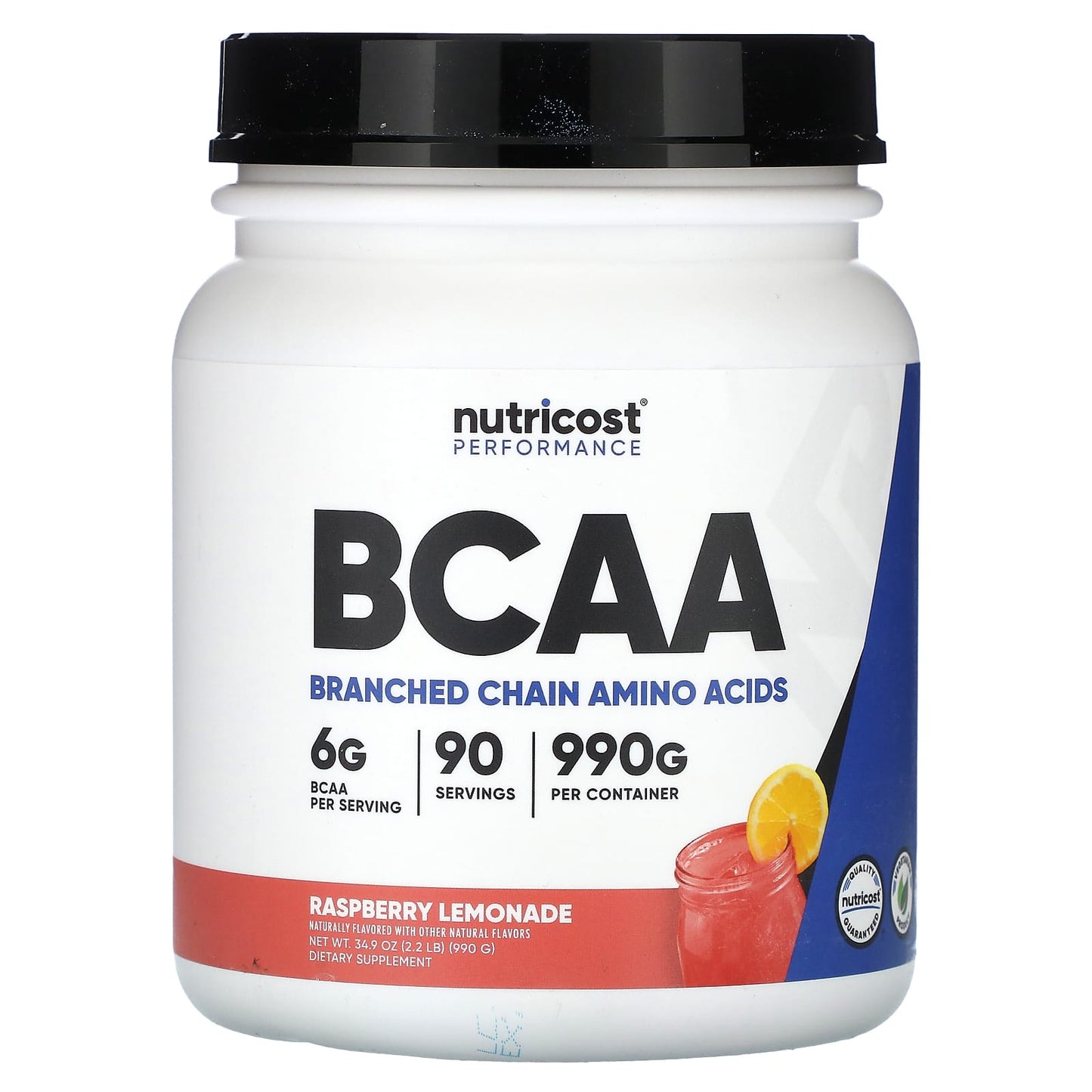 Nutricost, Performance, BCAA, Raspberry Lemonade, 2.2 lb (990 g) - Image 1