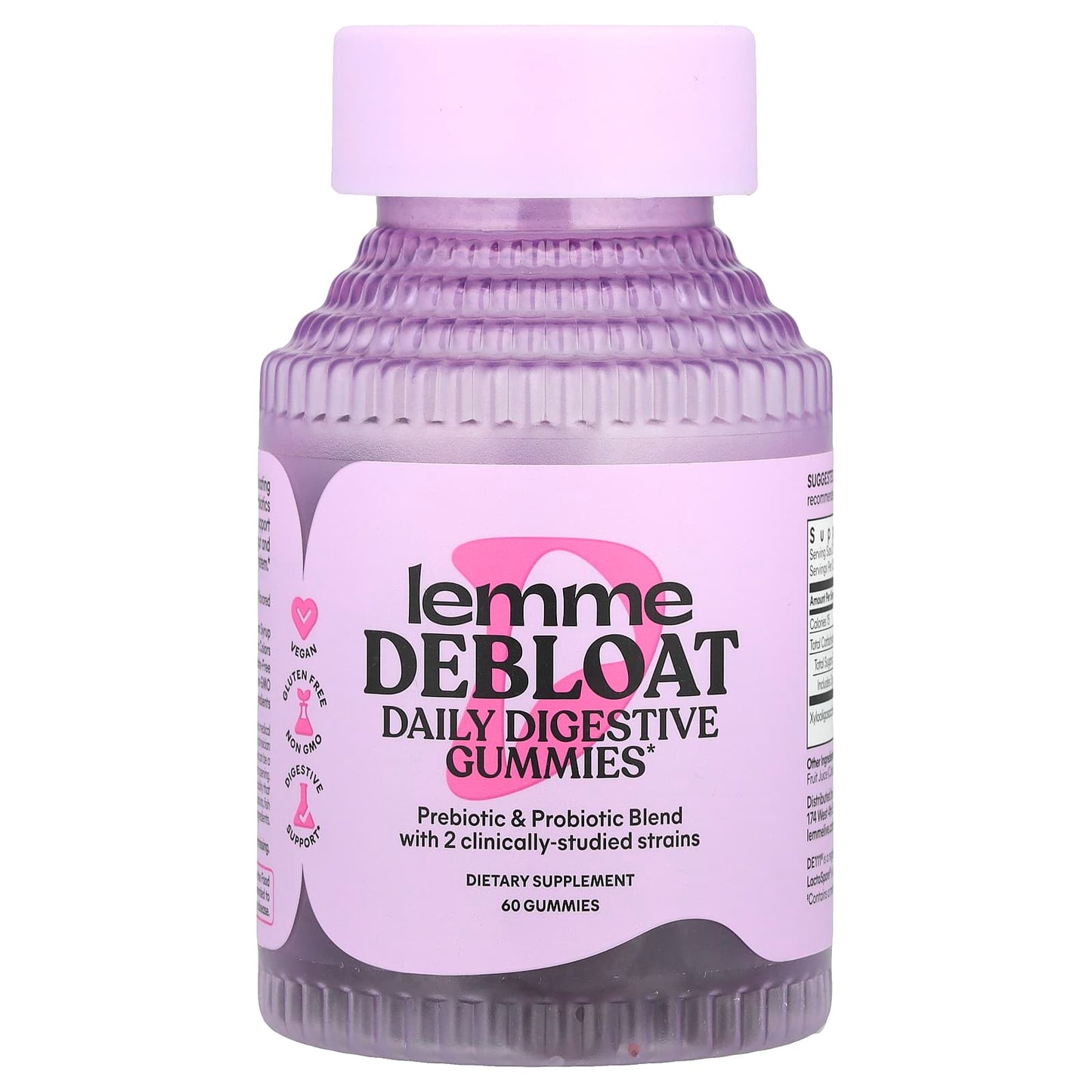 Lemme, Debloat, Daily Digestive Probiotic Gummies, 60 Gummies - Image 1