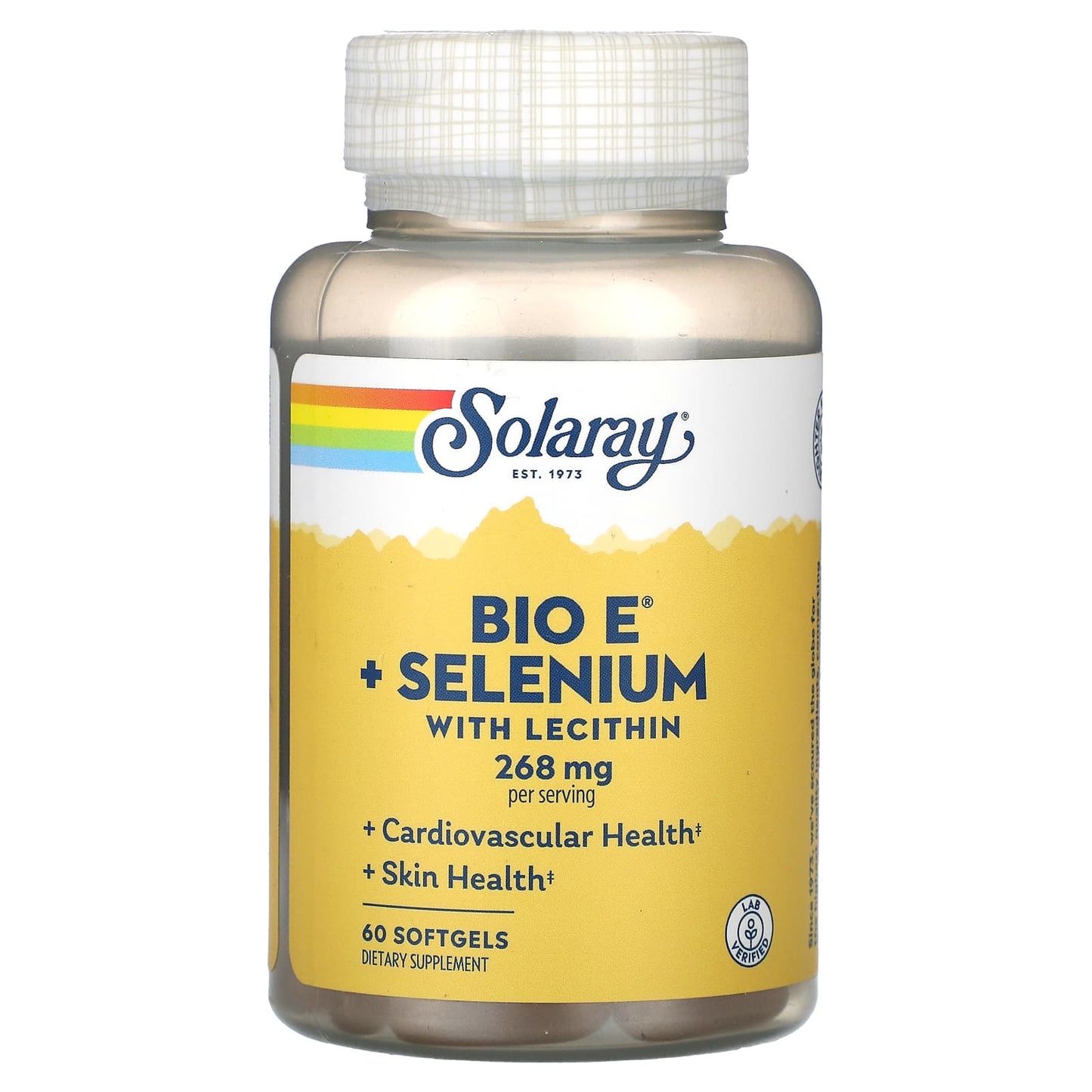 Solaray, Bio E + Selenium with Lecithin, 60 Softgels - Image 1