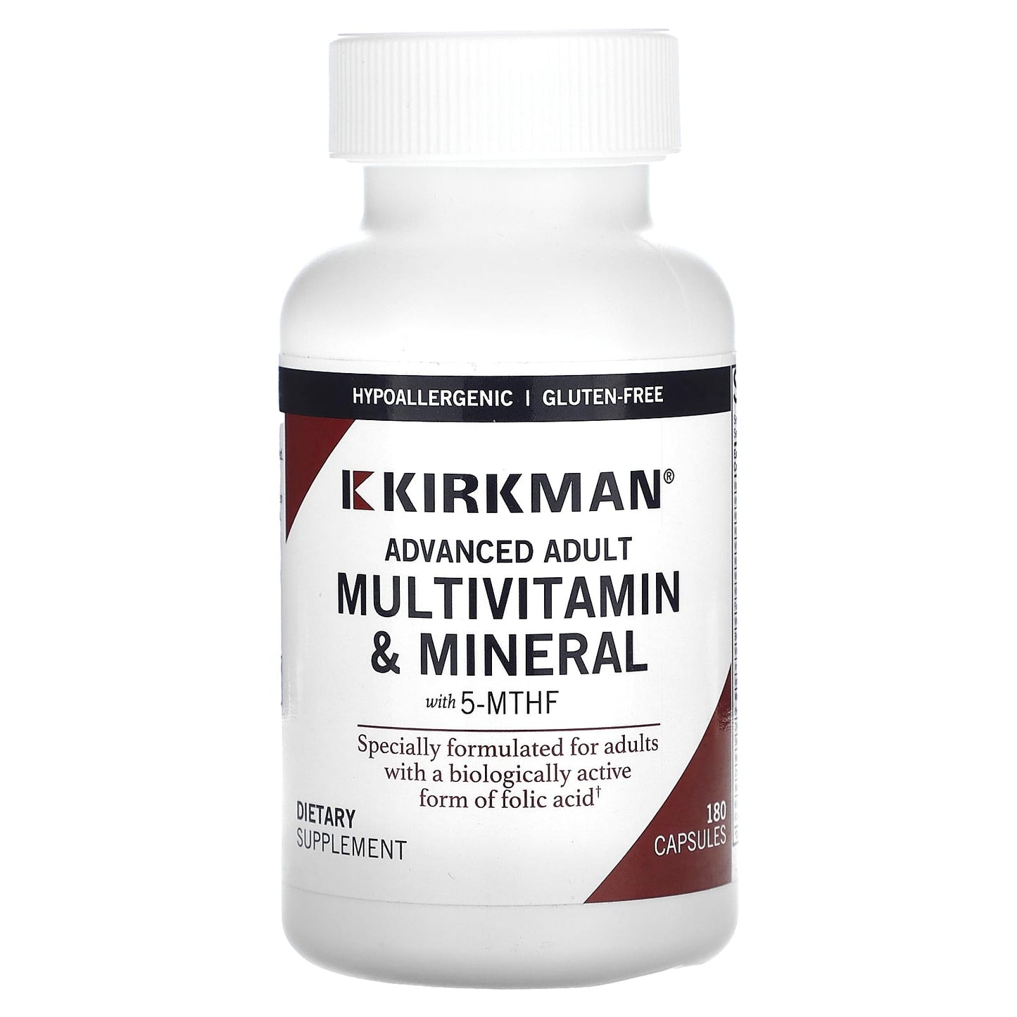 Kirkman Labs, Advanced Adult Multivitamin & Minerals with 5-MTHF, 180 Capsules - Image 1