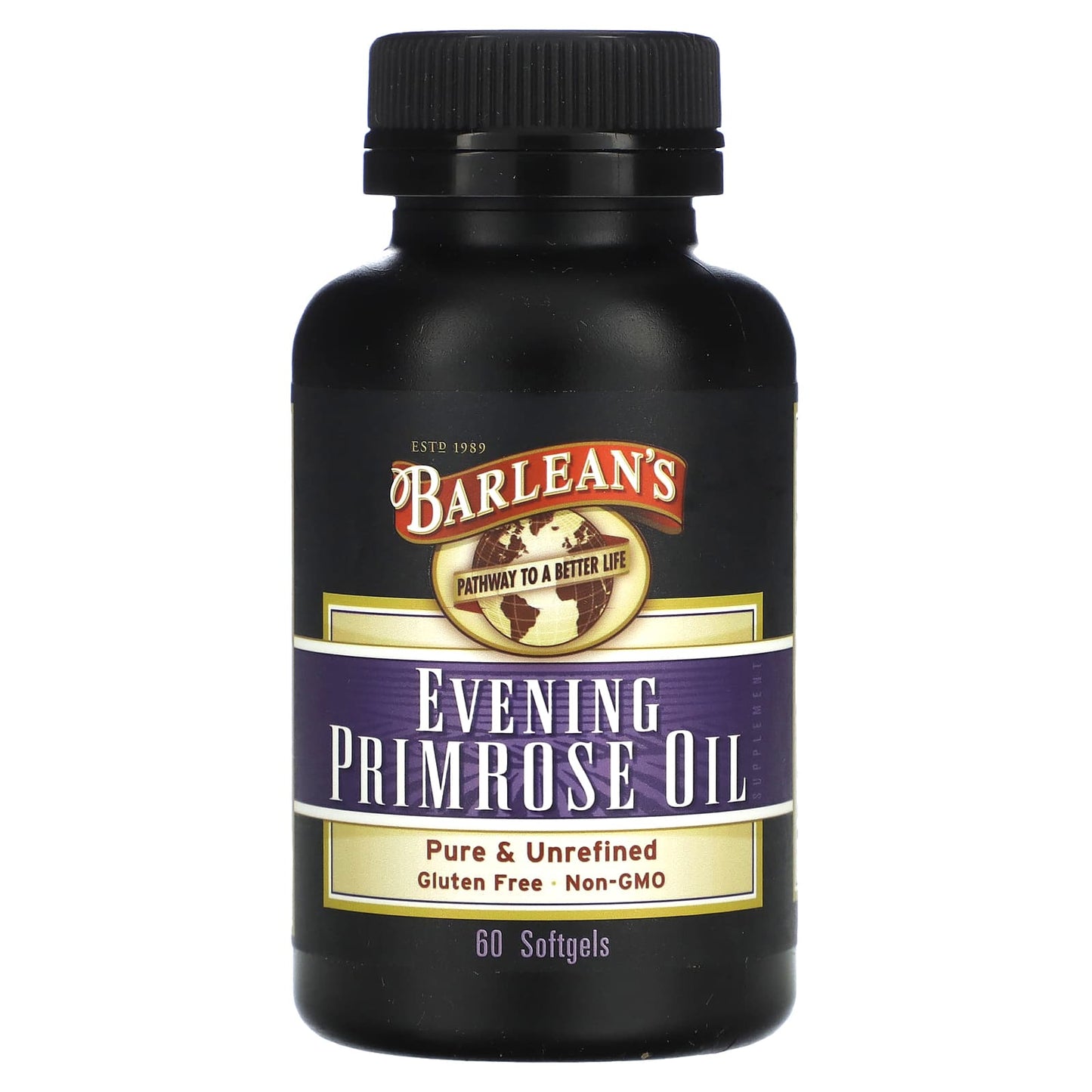 Barlean's Evening Primrose Oil 60 Softgels - Pure & Unrefined - Image 1