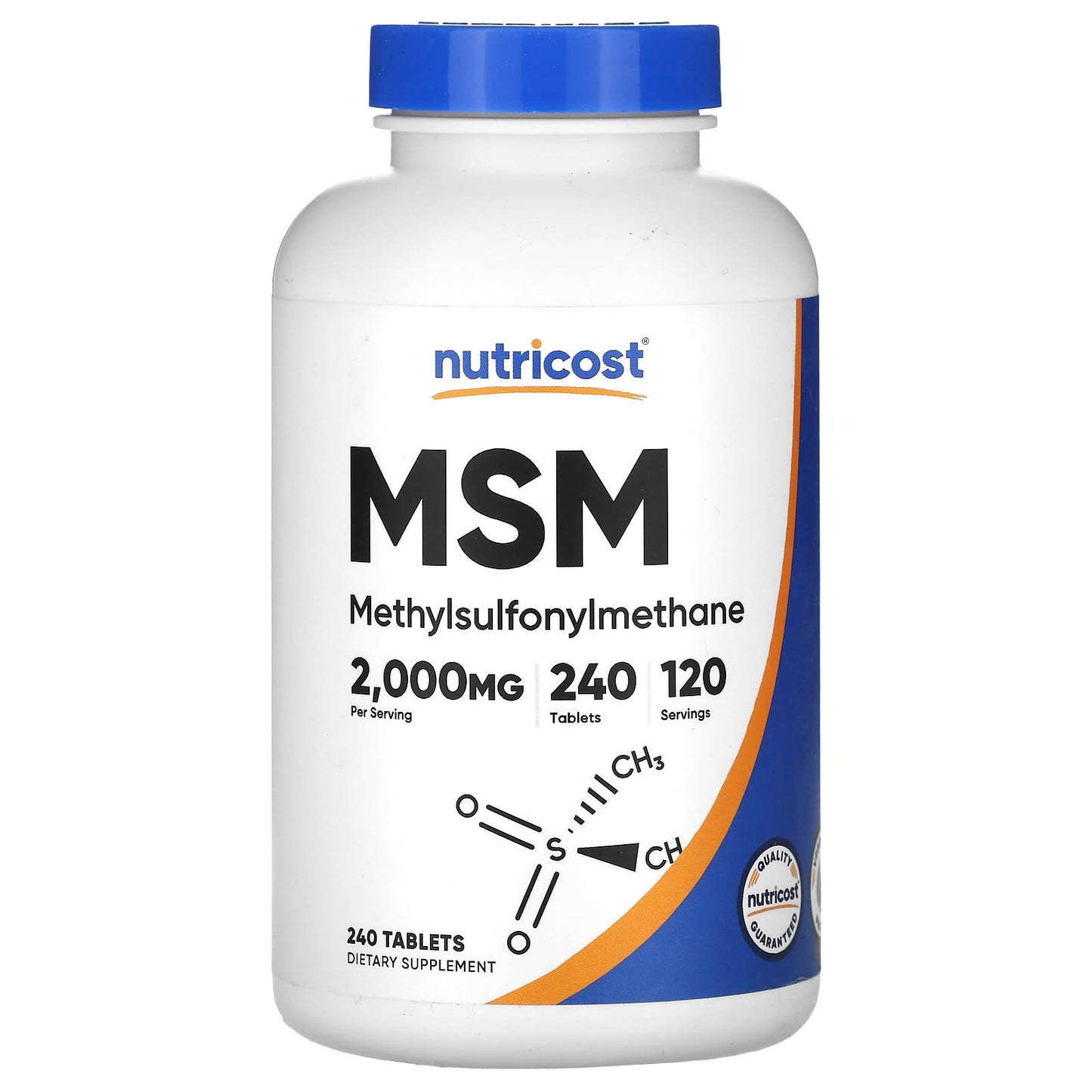 Nutricost, MSM, 240 Tablets (1,000 mg per Tablet) - Image 1