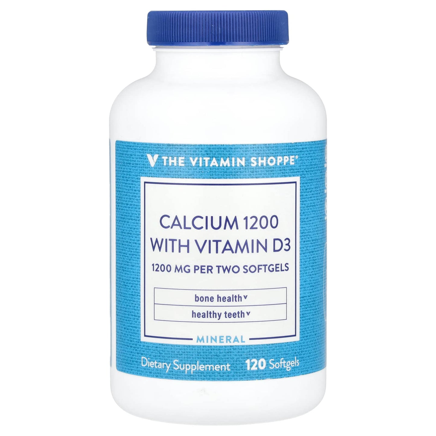 The Vitamin Shoppe, Calcium 1200 with Vitamin D3, 120 Softgels - Image 1