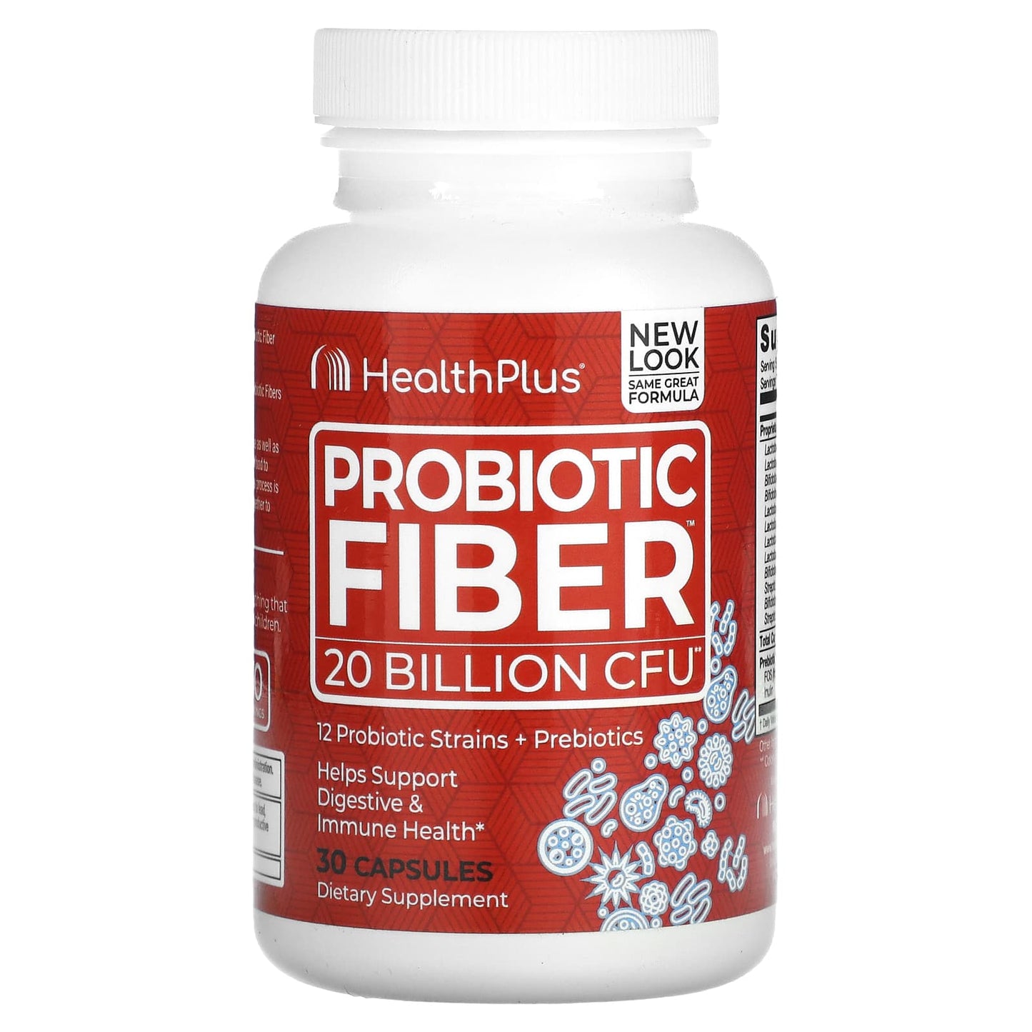 Probiotic Fiber Supplement for Digestive & Immune Health - 20 Billion CFU - Image 1