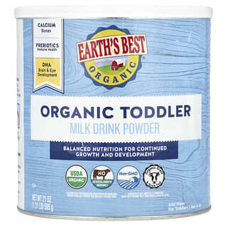 Earth's Best Organic Toddler Milk Drink Powder, 1-2 Years, 21 oz (595g)