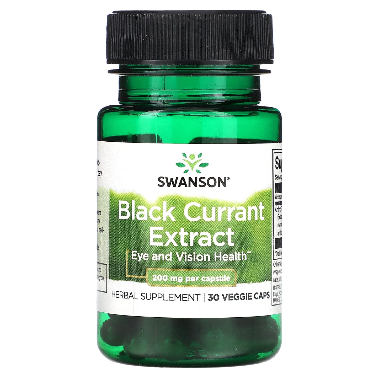 Swanson, Black Currant Extract, 200 mg, 30 Veggie Caps - Image 1