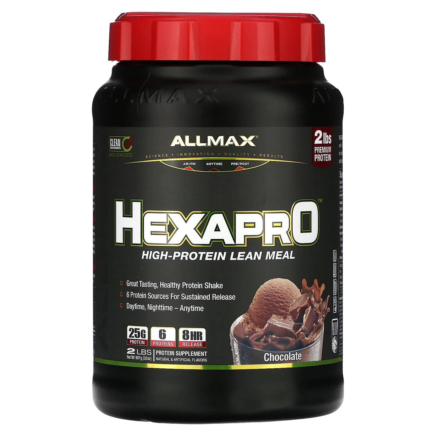 ALLMAX Hexapro High-Protein Lean Meal, Chocolate, 2 lbs - Image 1