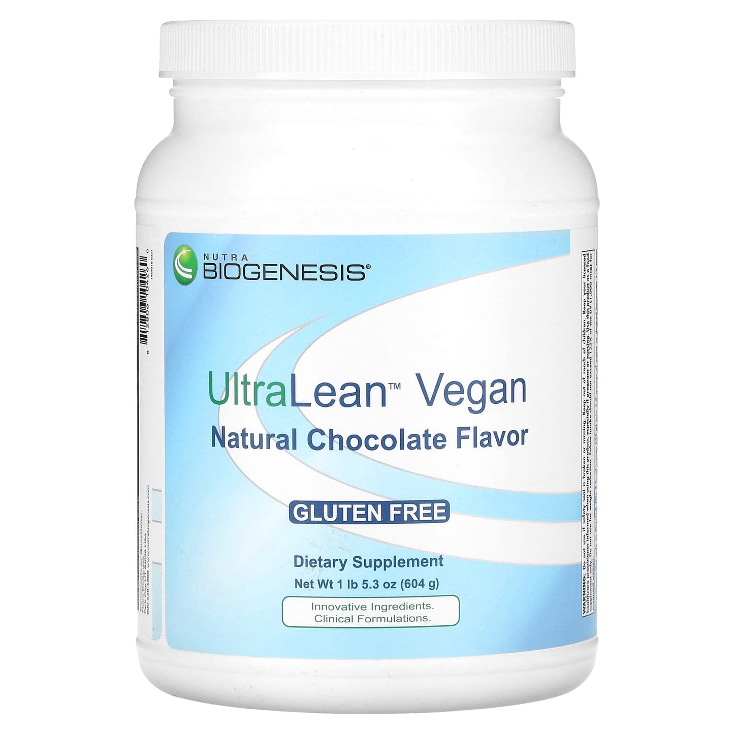 Nutra BioGenesis, UltraLean Vegan, Natural Chocolate, 1 lb 5.3 oz (604 g) - Image 1