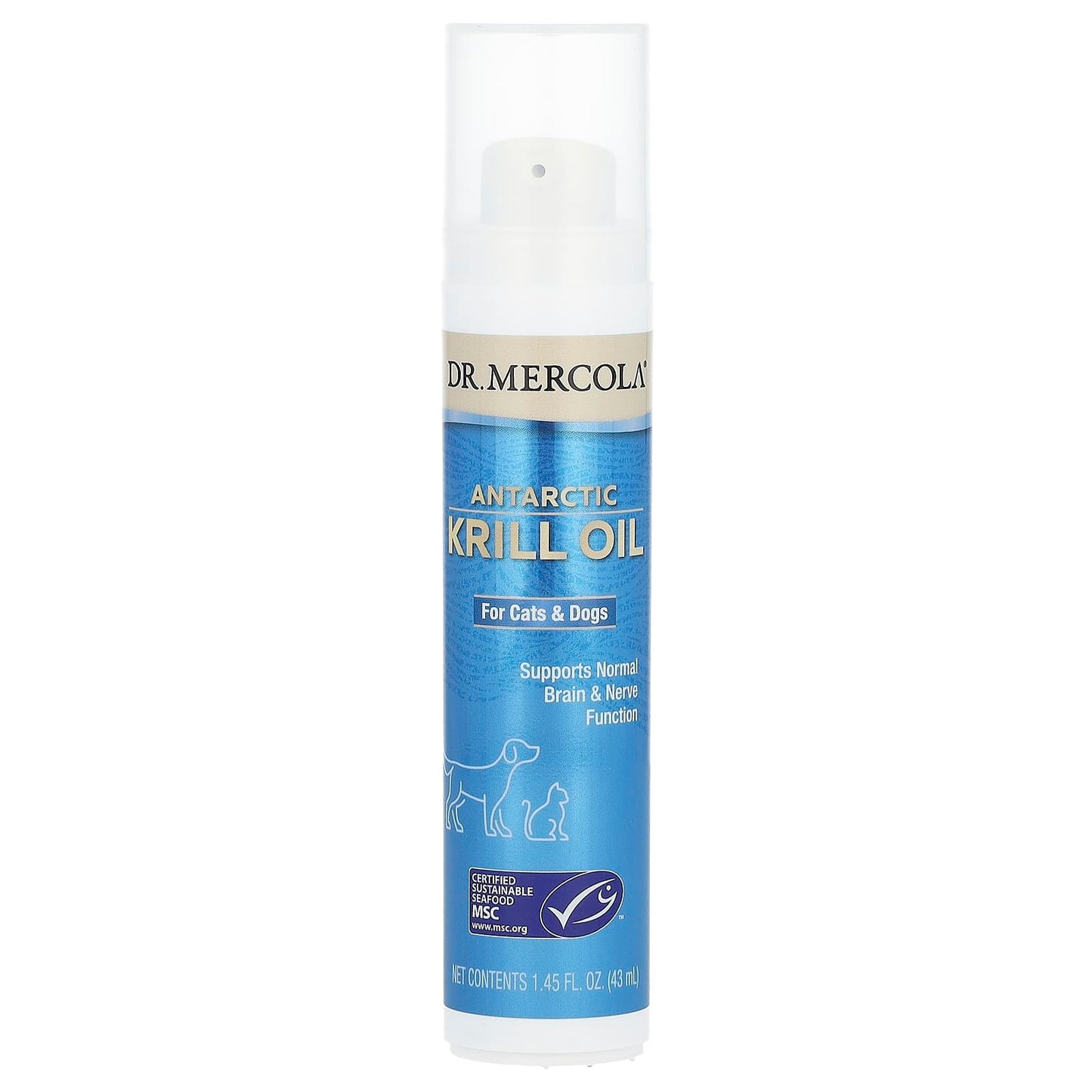 Dr. Mercola, Antarctic Krill Oil, For Cats & Dogs, 1.45 fl oz (43 ml)