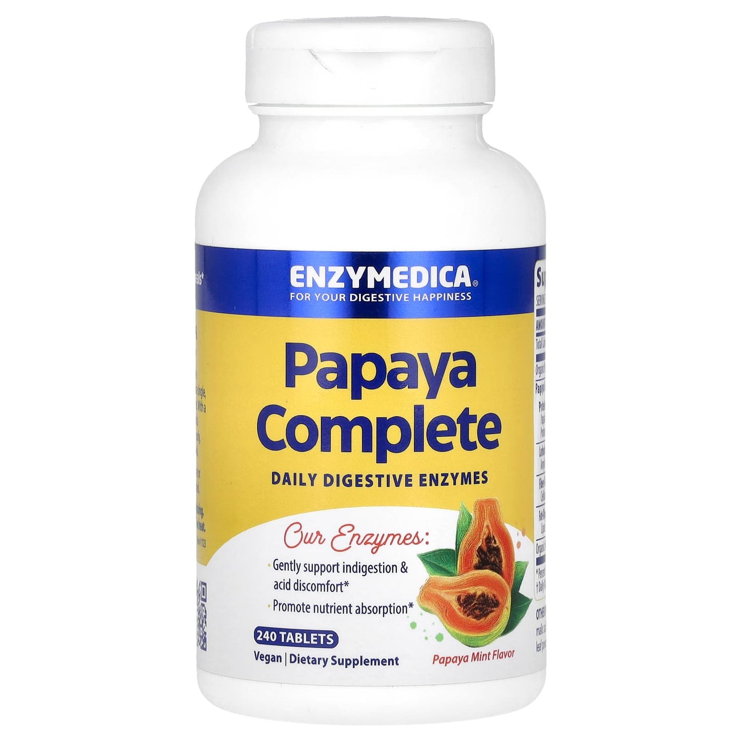 Enzymedica Papaya Complete Digestive Enzymes - 240 Tablets - Image 1