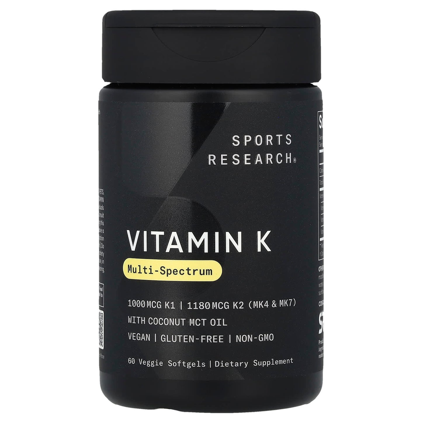 Sports Research, Vitamin K, Multi-Spectrum, 60 Veggie Softgels - Image 1