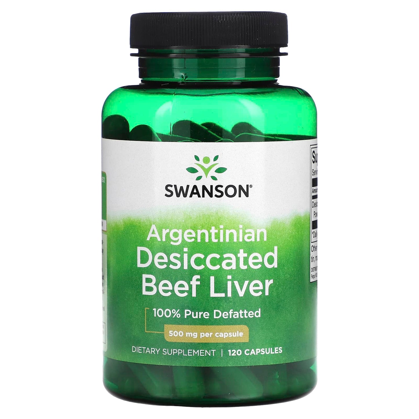 Swanson, Argentinian Desiccated Beef Liver, 500 mg, 120 Capsules - Image 1