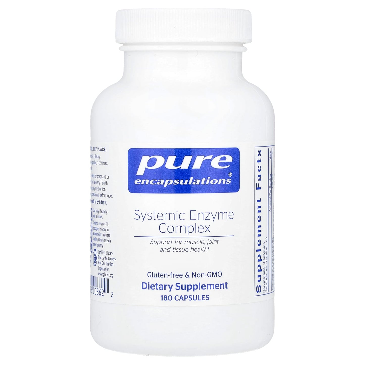 Pure Encapsulations, Systemic Enzyme Complex, 180 Capsules - Image 1