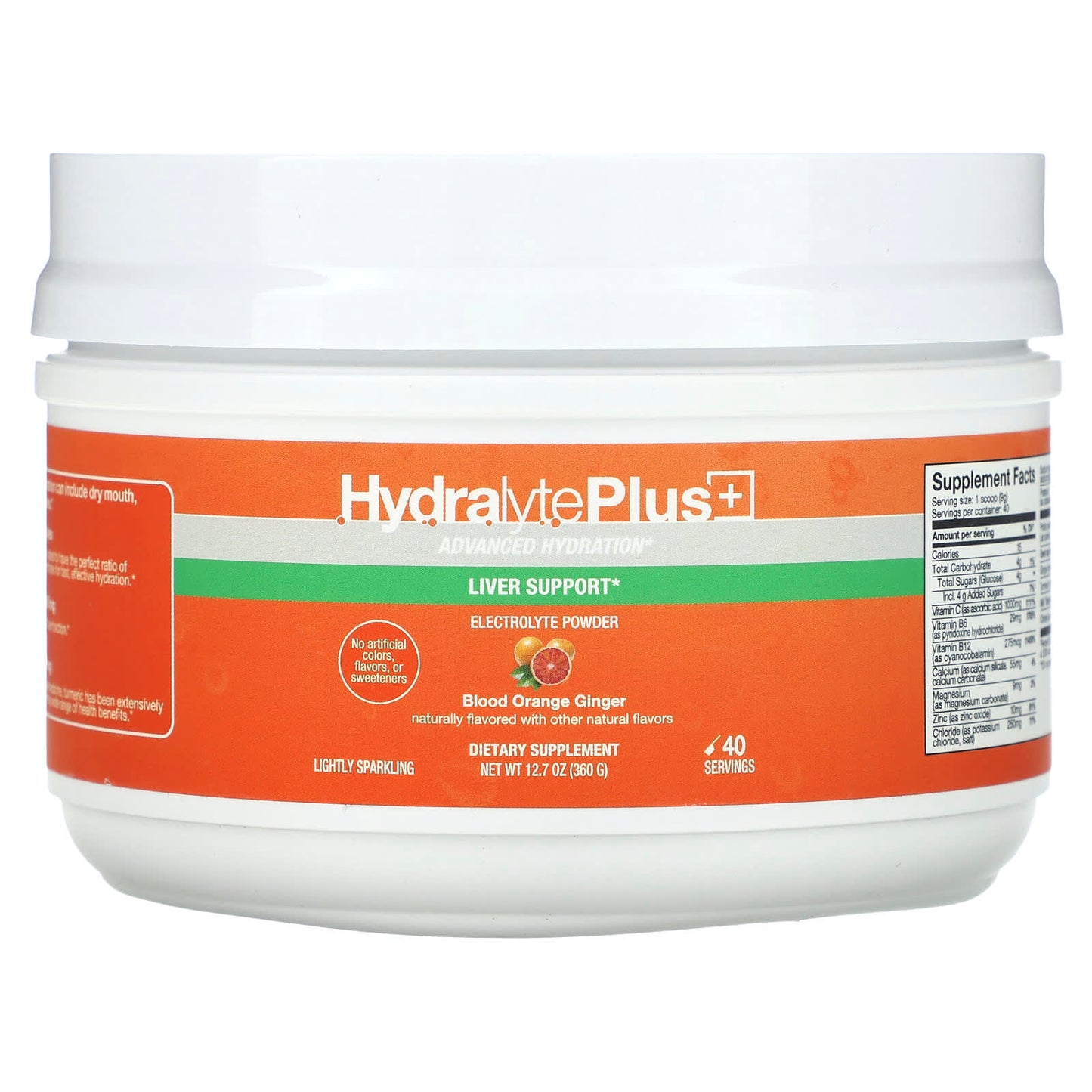 Blood Orange Ginger Hydration Powder by Hydralyte - Advanced Electrolytes & Liver Support - Image 1