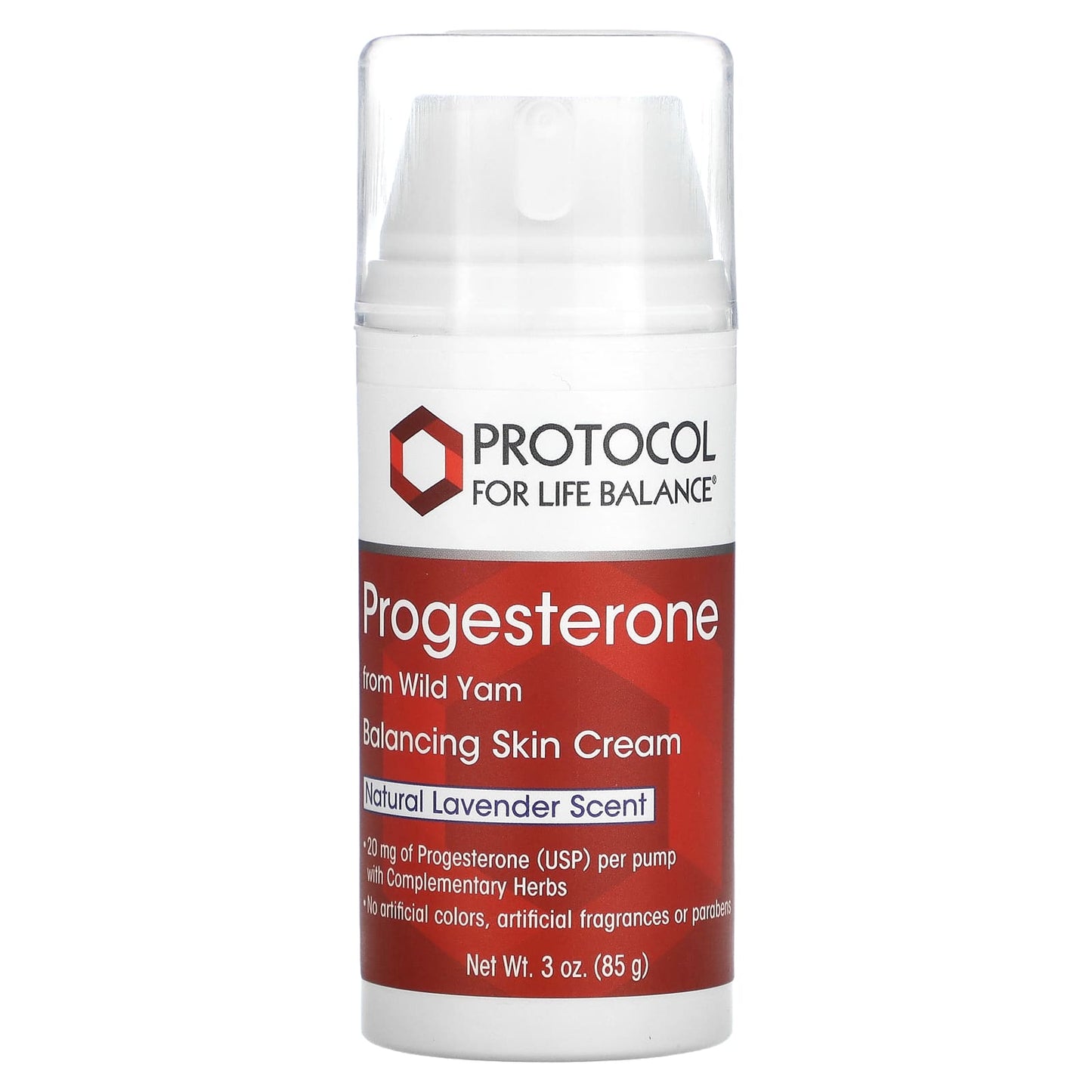 Protocol for Life Balance, Progesterone From Wild Yam, Balancing Skin Cream, Natural Lavender, 3 oz (85 g) - Image 1