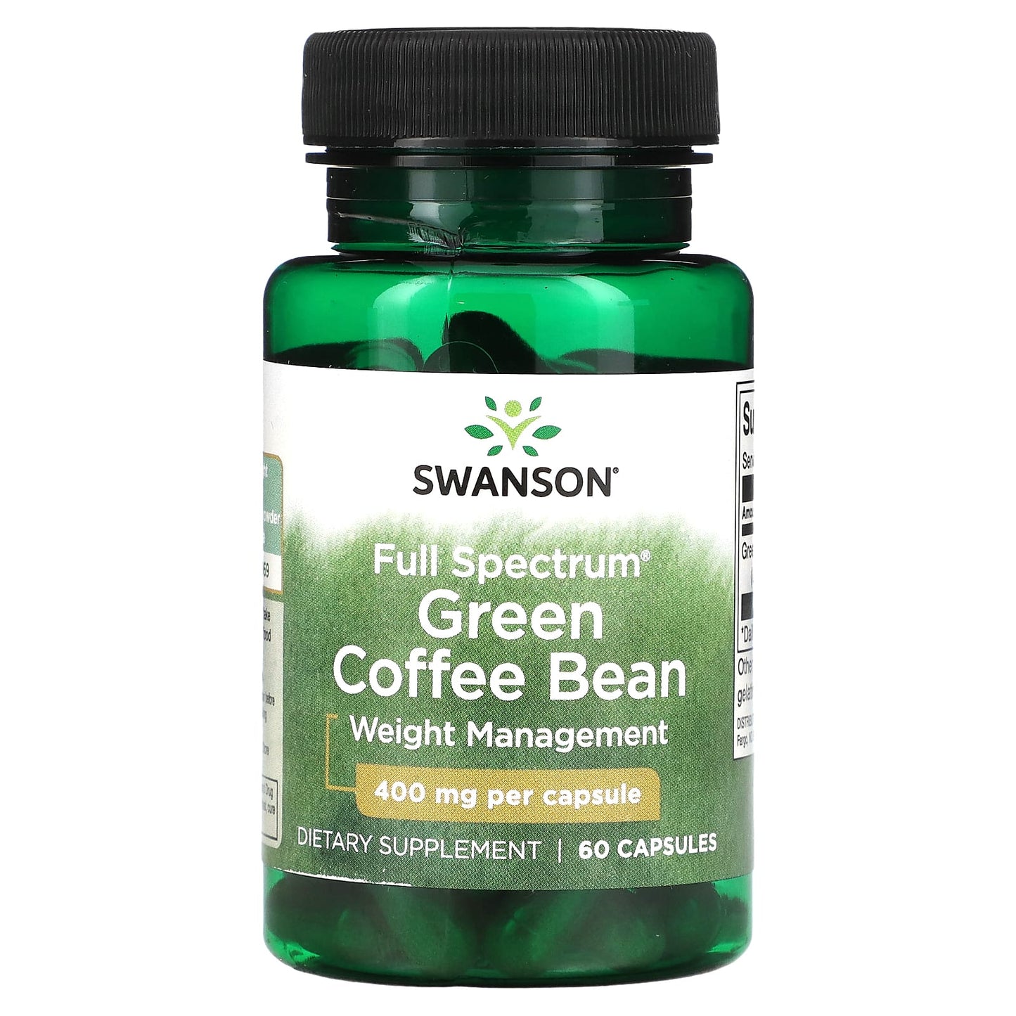 Swanson, Full Spectrum Green Coffee Bean, 400 mg, 60 Capsules - Image 1