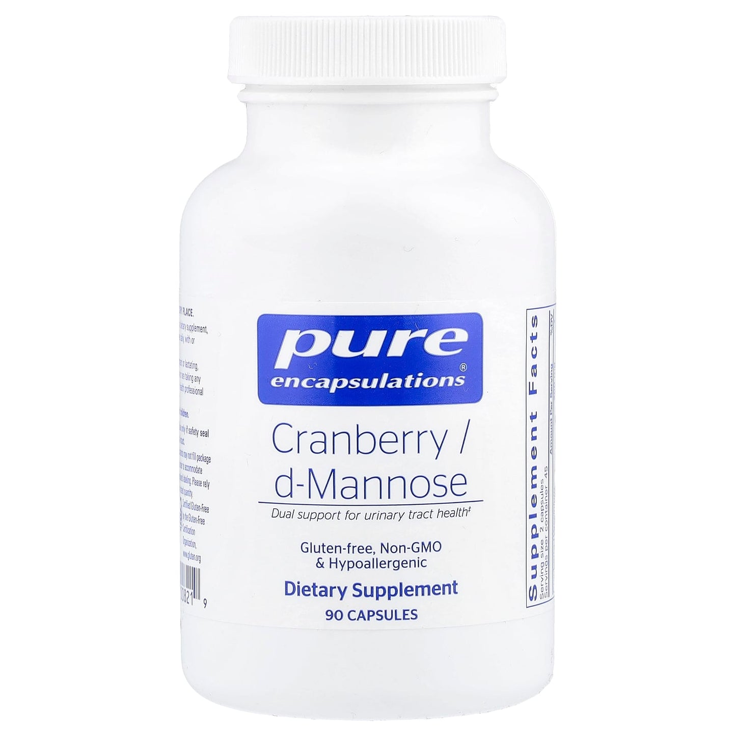 Pure Encapsulations, Cranberry/D-Mannose, 90 Capsules - Image 1