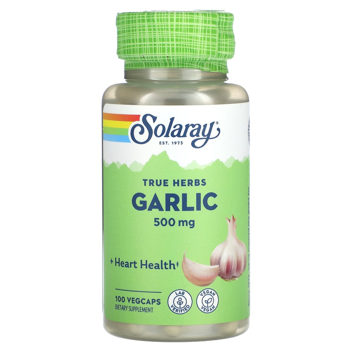 Solaray, True Herbs, Garlic, 500 mg, 100 VegCaps - Image 1
