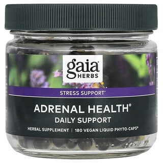 Adrenal Health & Stress Relief with Gaia Herbs, 180 Vegan Liquid Phyto-Caps