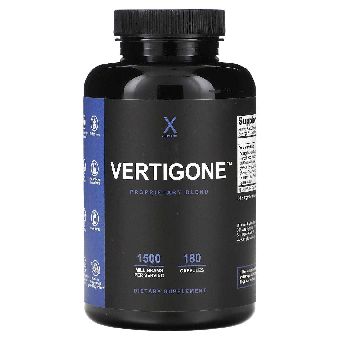 Humanx Vertigone Dietary Supplement - 180 Capsules, Vegan & Gluten Free - Image 1