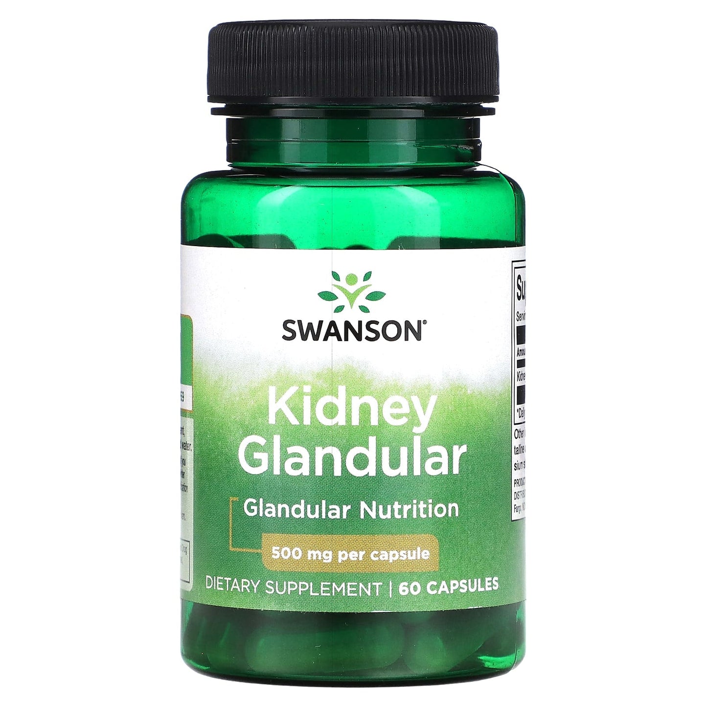 Swanson, Kidney Glandular, 500 mg, 60 Capsules - Image 1