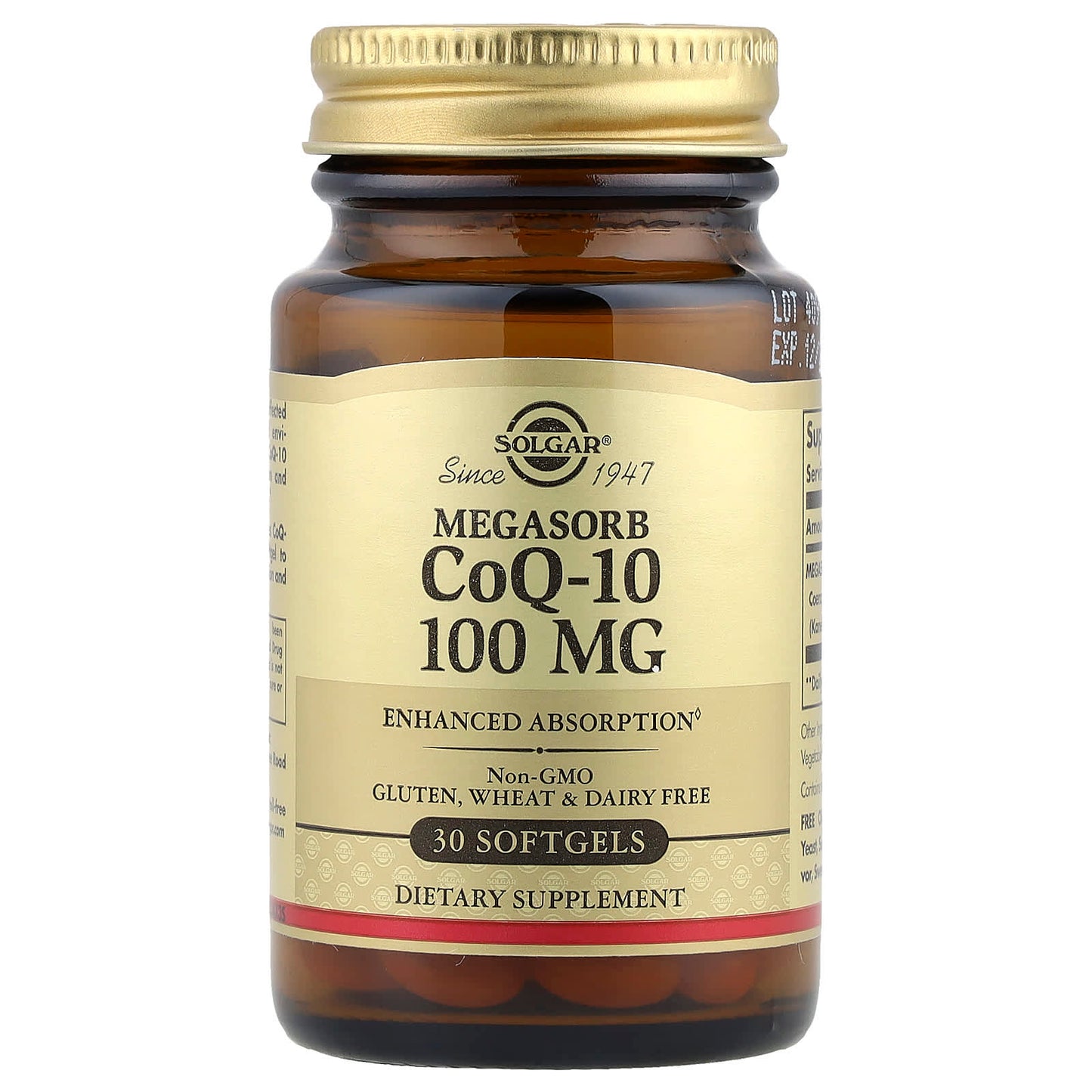 Solgar, Megasorb CoQ-10 , 100 mg, 30 Softgels - Image 1