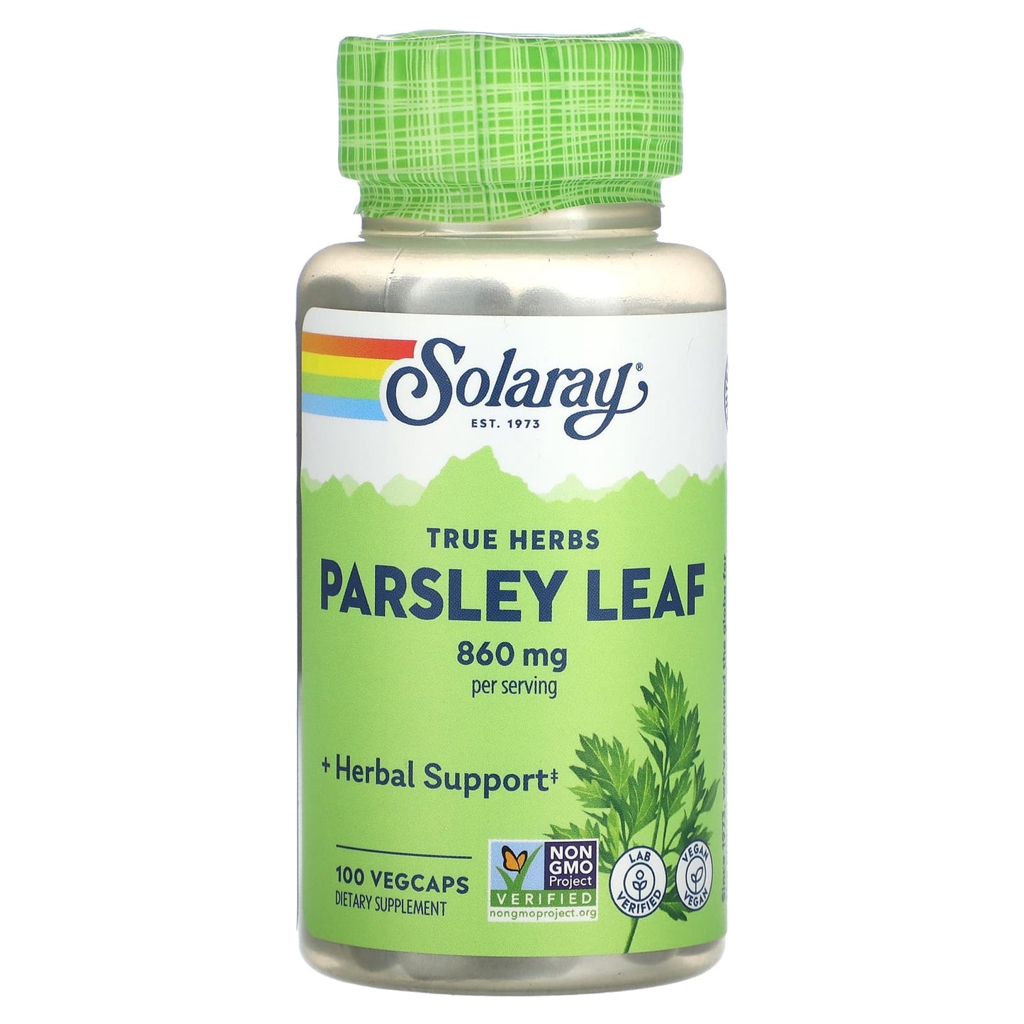 Solaray, True Herbs, Parsley Leaf, 100 VegCaps (430 mg per Capsule) - Image 1