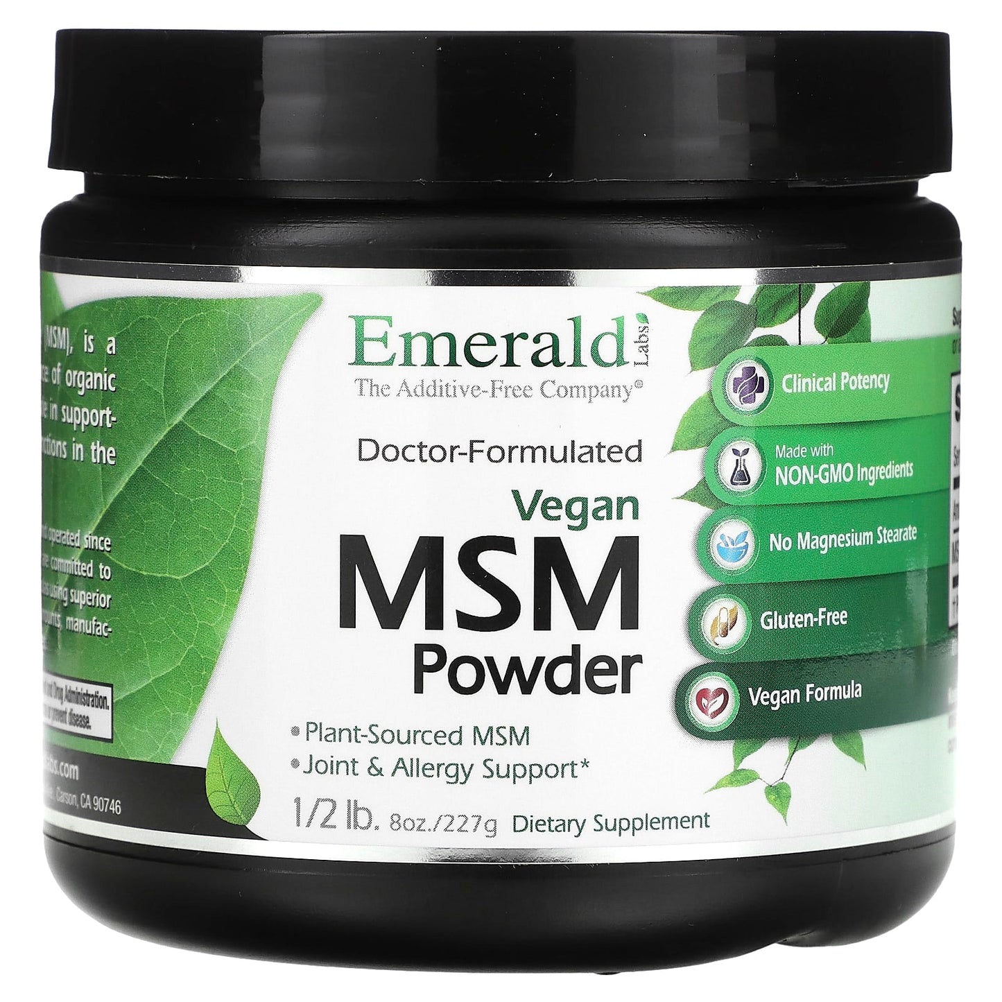 Vegan MSM Powder 8 oz - Joint & Allergy Support by Emerald Laboratories - Image 1
