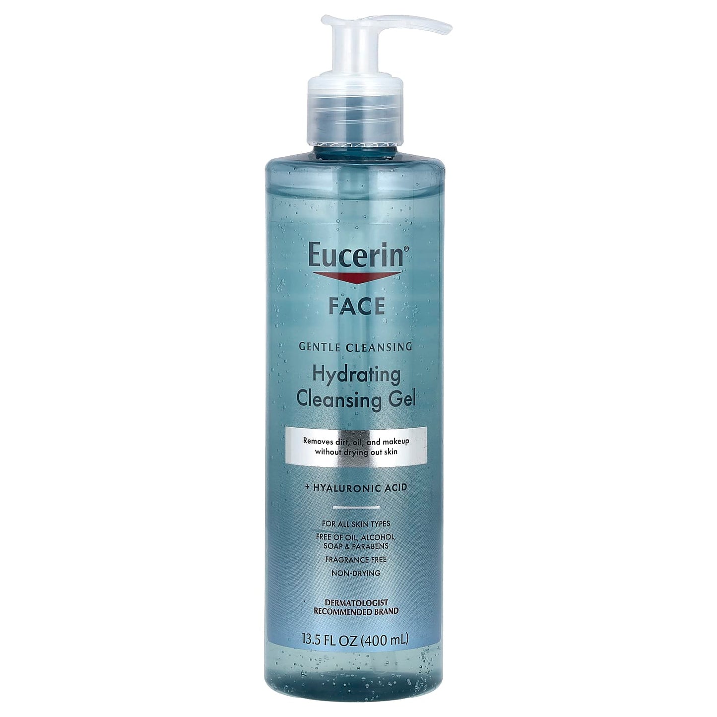 Eucerin Hydrating Face Cleansing Gel, Fragrance Free, 13.5 oz - Image 1