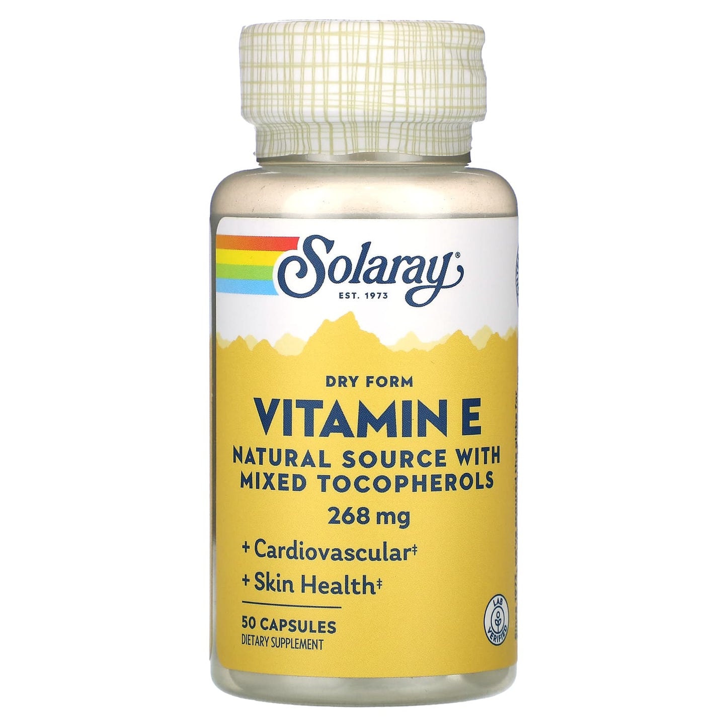 Solaray, Vitamin E, Dry Form, 268 mg, 50 Capsules - Image 1